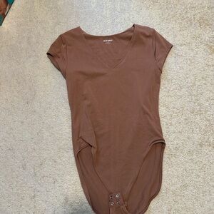 Old Navy Cocoa Short Sleeve Bodysuit